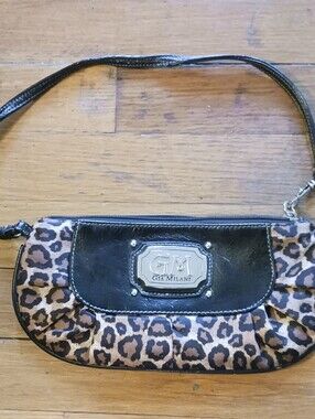 Vintage 2010 Target Gia Milani Leopard Print Wristlet Clutch
